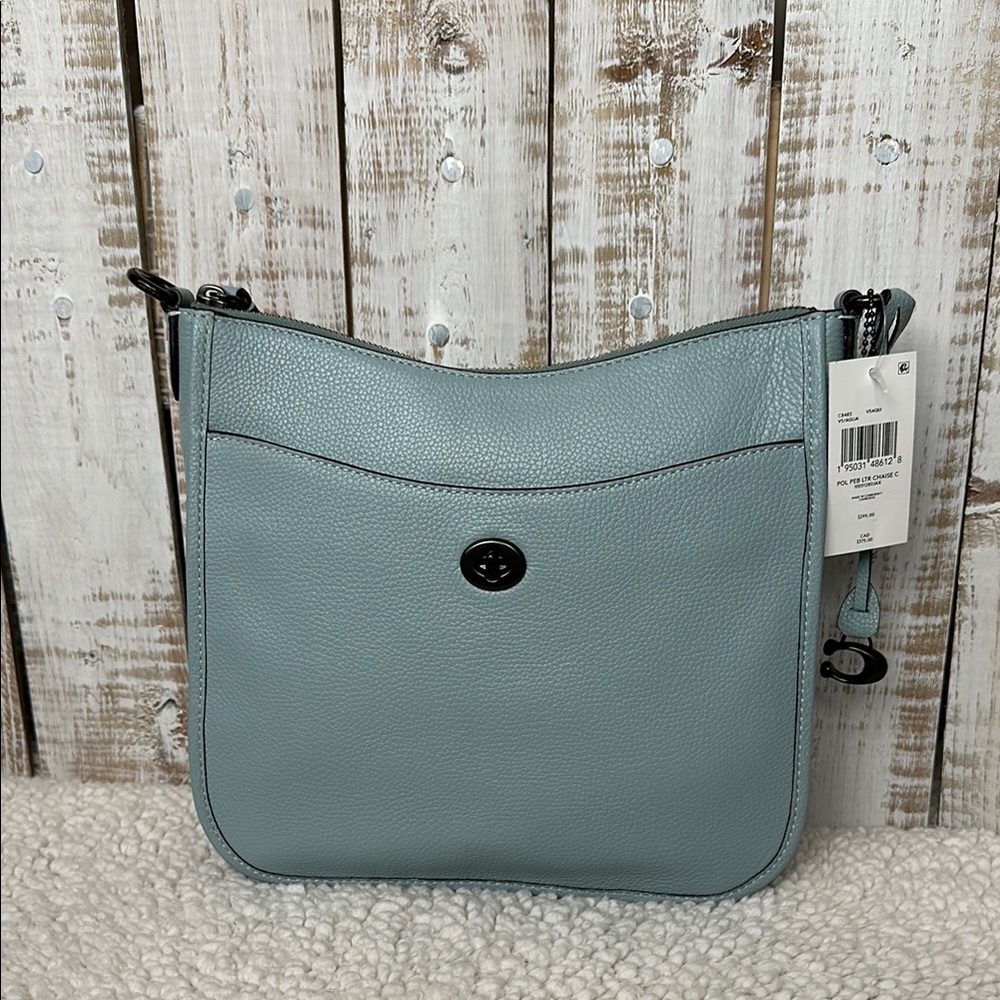 Coach Chaise Crossbody Bag Purse Aqua New NWT
